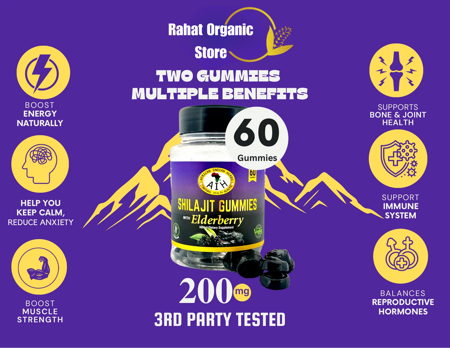 Shilajit Elderberry Gummies
