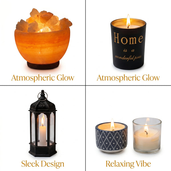 Himalayan Pink Salt lamp with stars frame